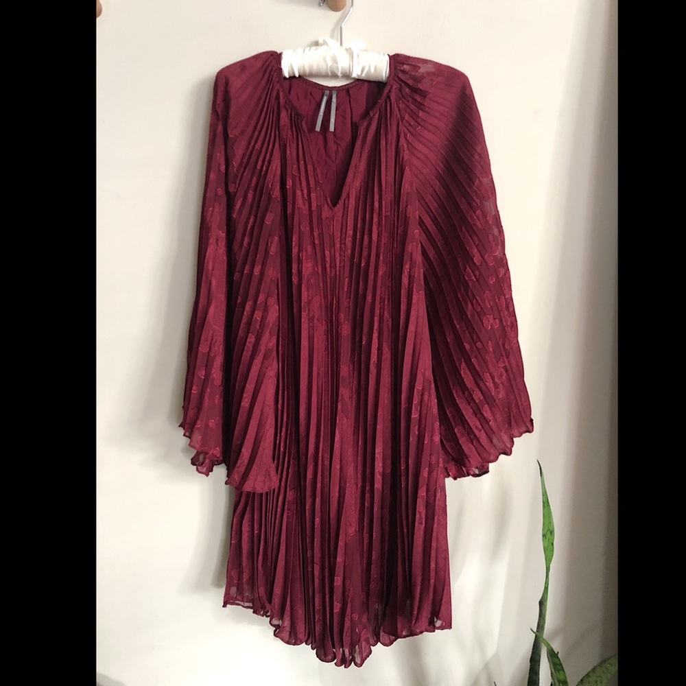 Anthropologie Pleated Mini Dress